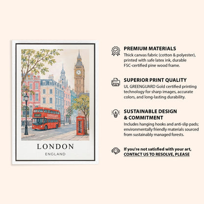 London Canvas Print — England Travel Wall Art