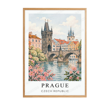 Prague Canvas Wall Art — Czech Republic Cityscape Decor