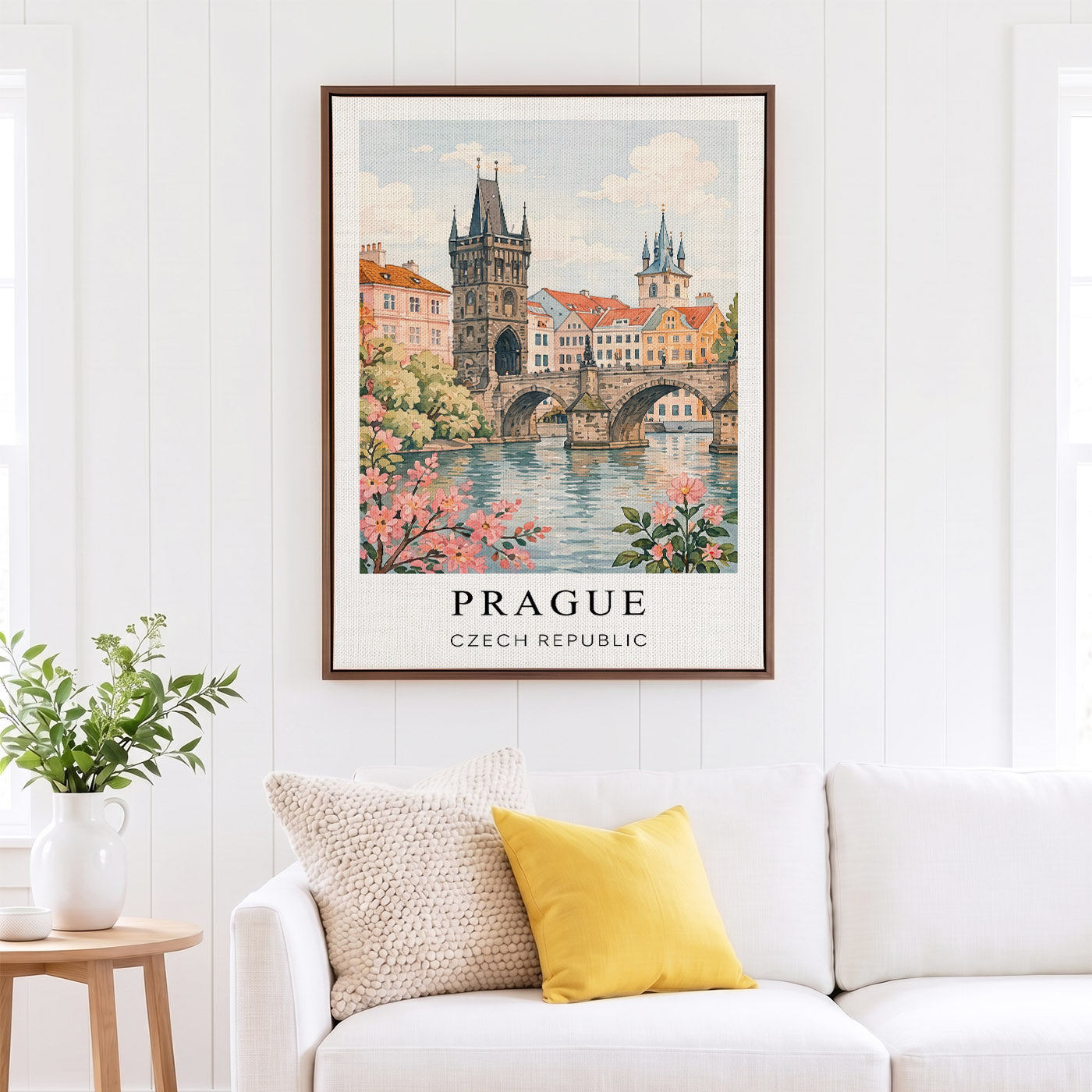 Prague Canvas Wall Art — Czech Republic Cityscape Decor