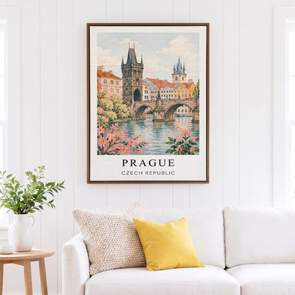 Prague Canvas Wall Art — Czech Republic Cityscape Decor