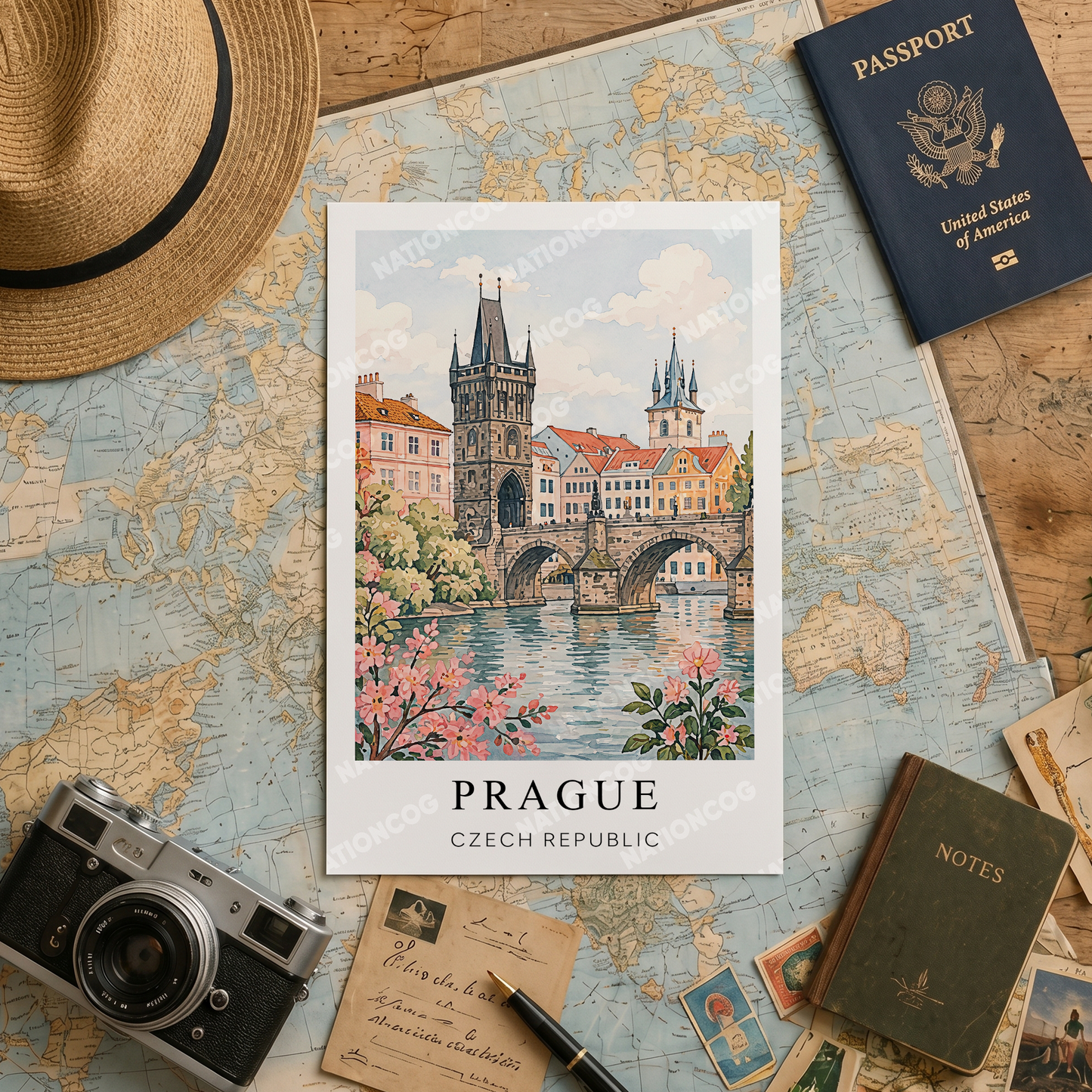 Prague Canvas Wall Art — Czech Republic Cityscape Decor