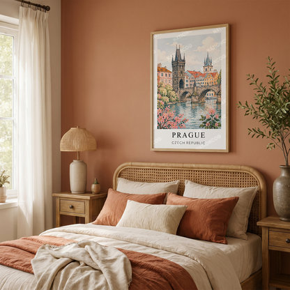 Prague Canvas Wall Art — Czech Republic Cityscape Decor