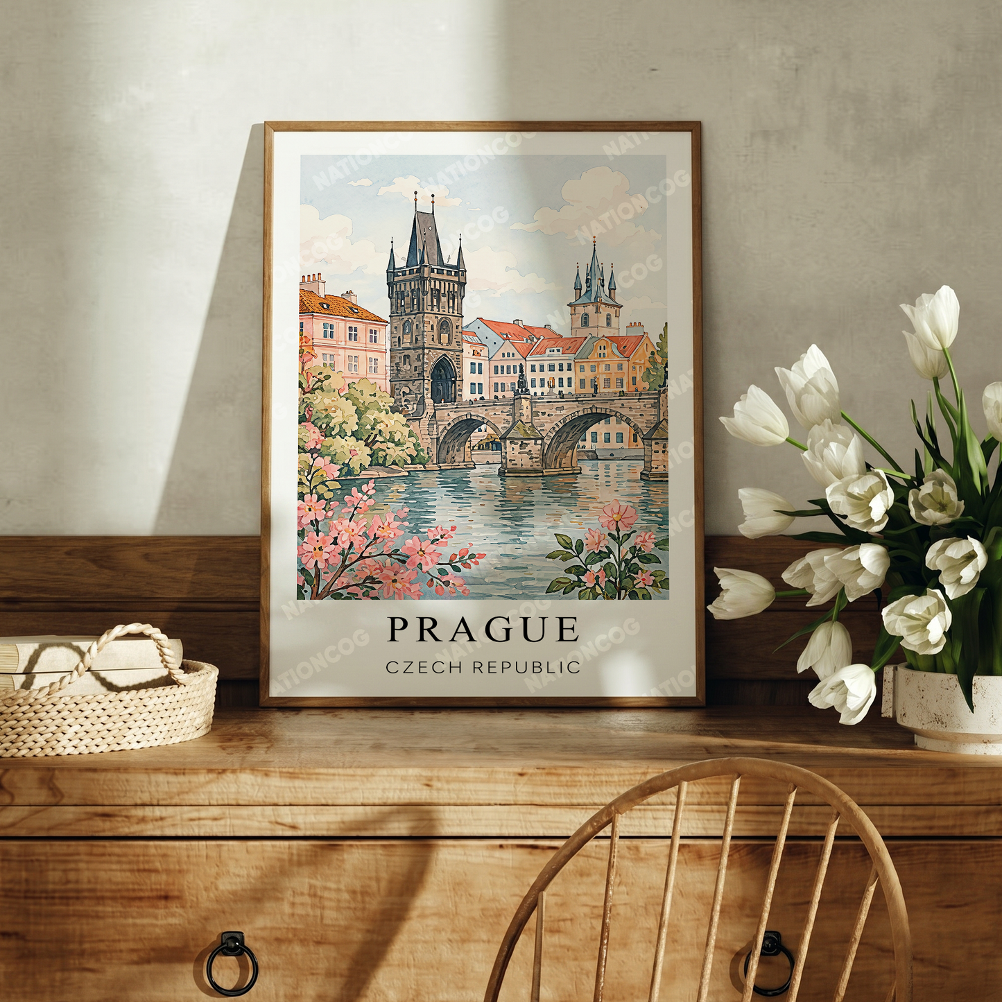 Prague Canvas Wall Art — Czech Republic Cityscape Decor