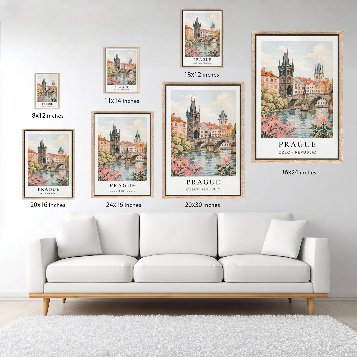 Prague Canvas Wall Art — Czech Republic Cityscape Decor