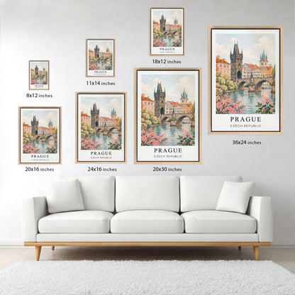 Prague Canvas Wall Art — Czech Republic Cityscape Decor