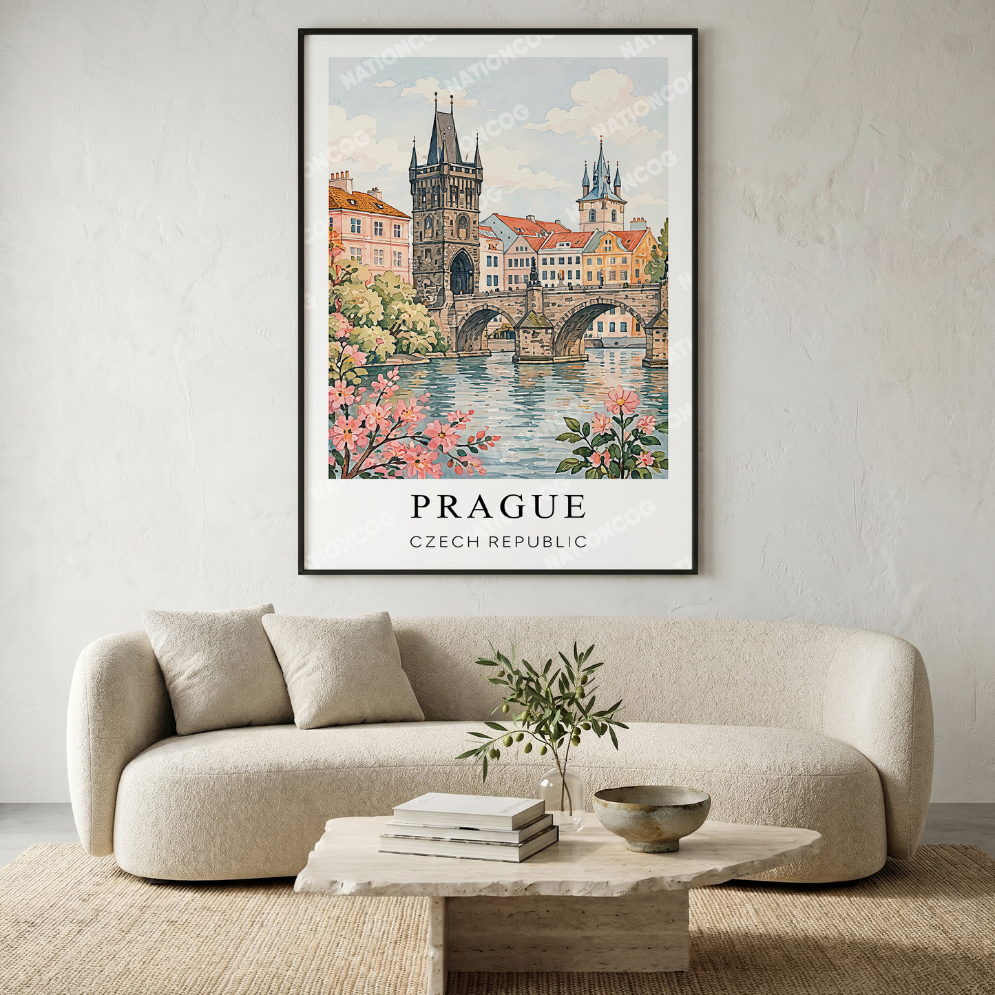 Prague Canvas Wall Art — Czech Republic Cityscape Decor