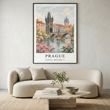Prague Canvas Wall Art — Czech Republic Cityscape Decor