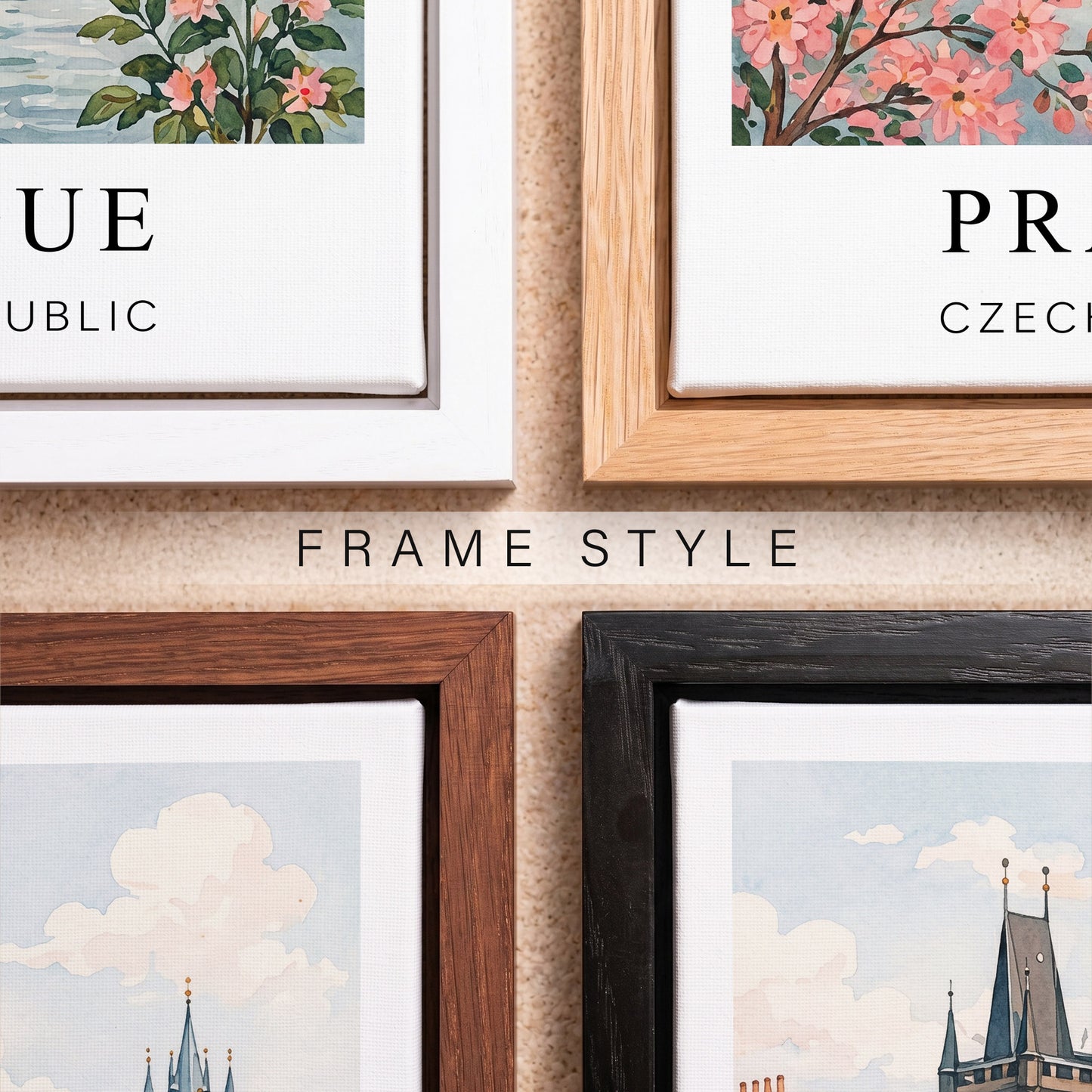 Prague Canvas Wall Art — Czech Republic Cityscape Decor