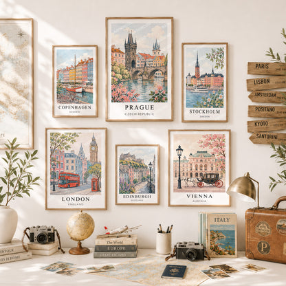 Prague Canvas Wall Art — Czech Republic Cityscape Decor