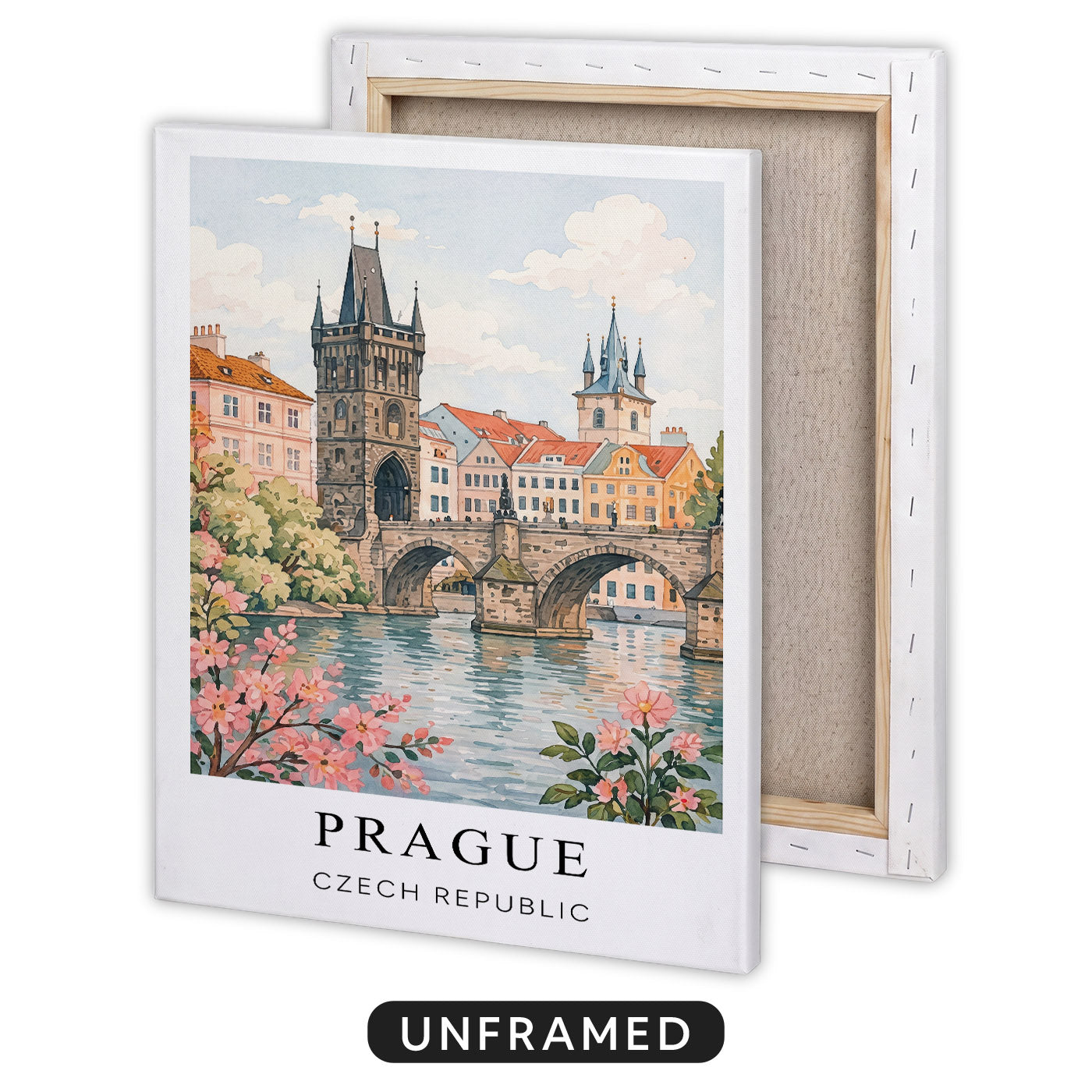Prague Canvas Wall Art — Czech Republic Cityscape Decor