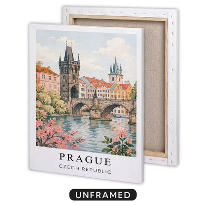 Prague Canvas Wall Art — Czech Republic Cityscape Decor