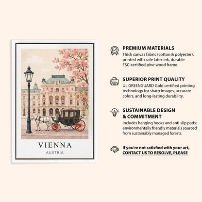 Vienna Canvas Wall Art — Austria Cityscape Decor