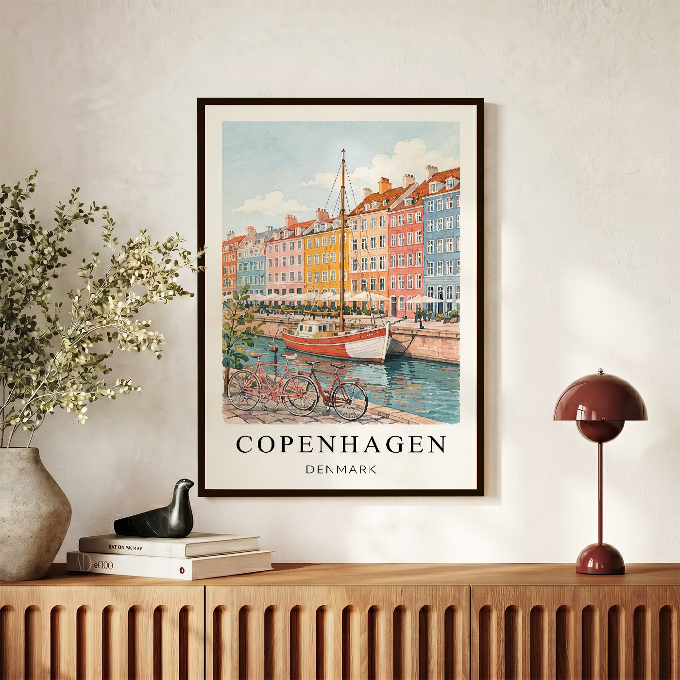 Copenhagen Canvas Wall Art — Denmark Canal Decor