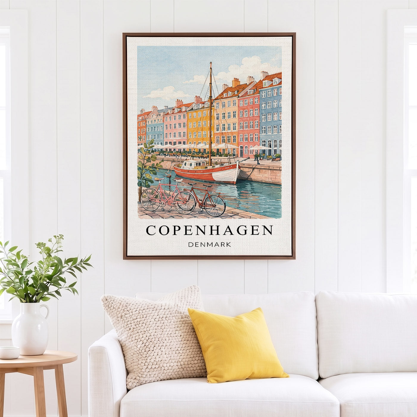 Copenhagen Canvas Wall Art — Denmark Canal Decor