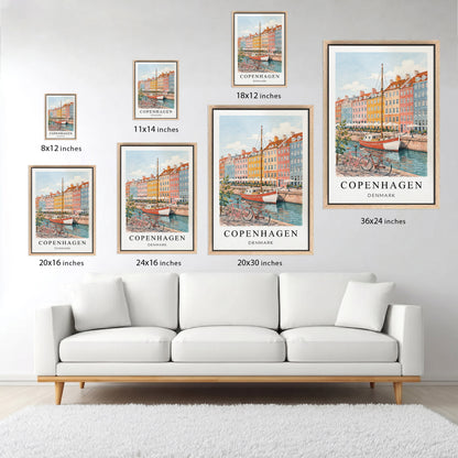 Copenhagen Canvas Wall Art — Denmark Canal Decor