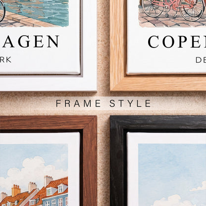 Copenhagen Canvas Wall Art — Denmark Canal Decor