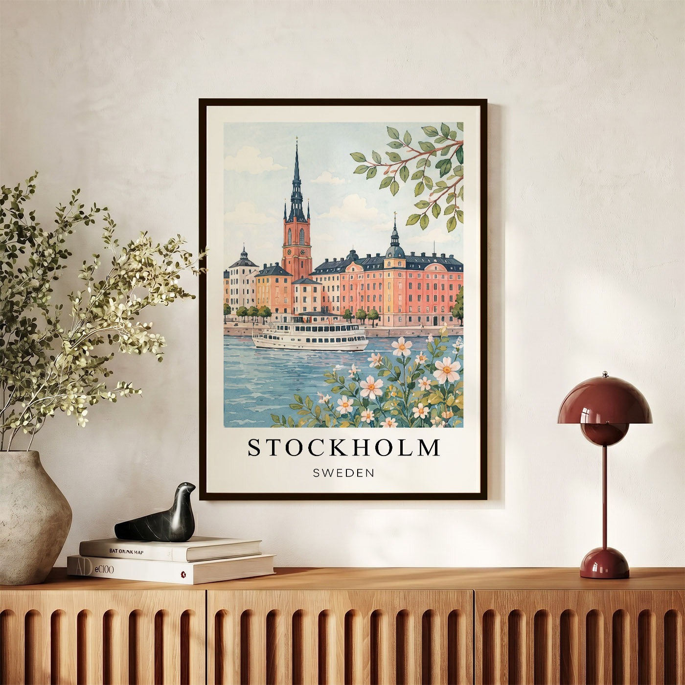 Stockholm Canvas Wall Art — Sweden Waterfront Decor