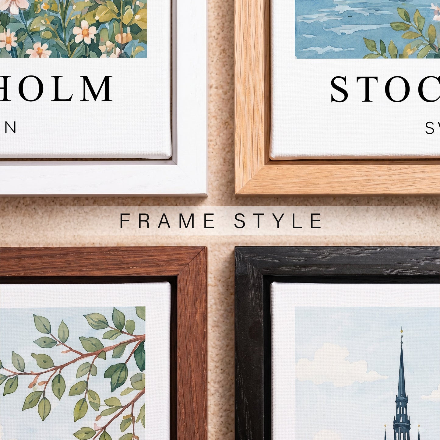 Stockholm Canvas Wall Art — Sweden Waterfront Decor