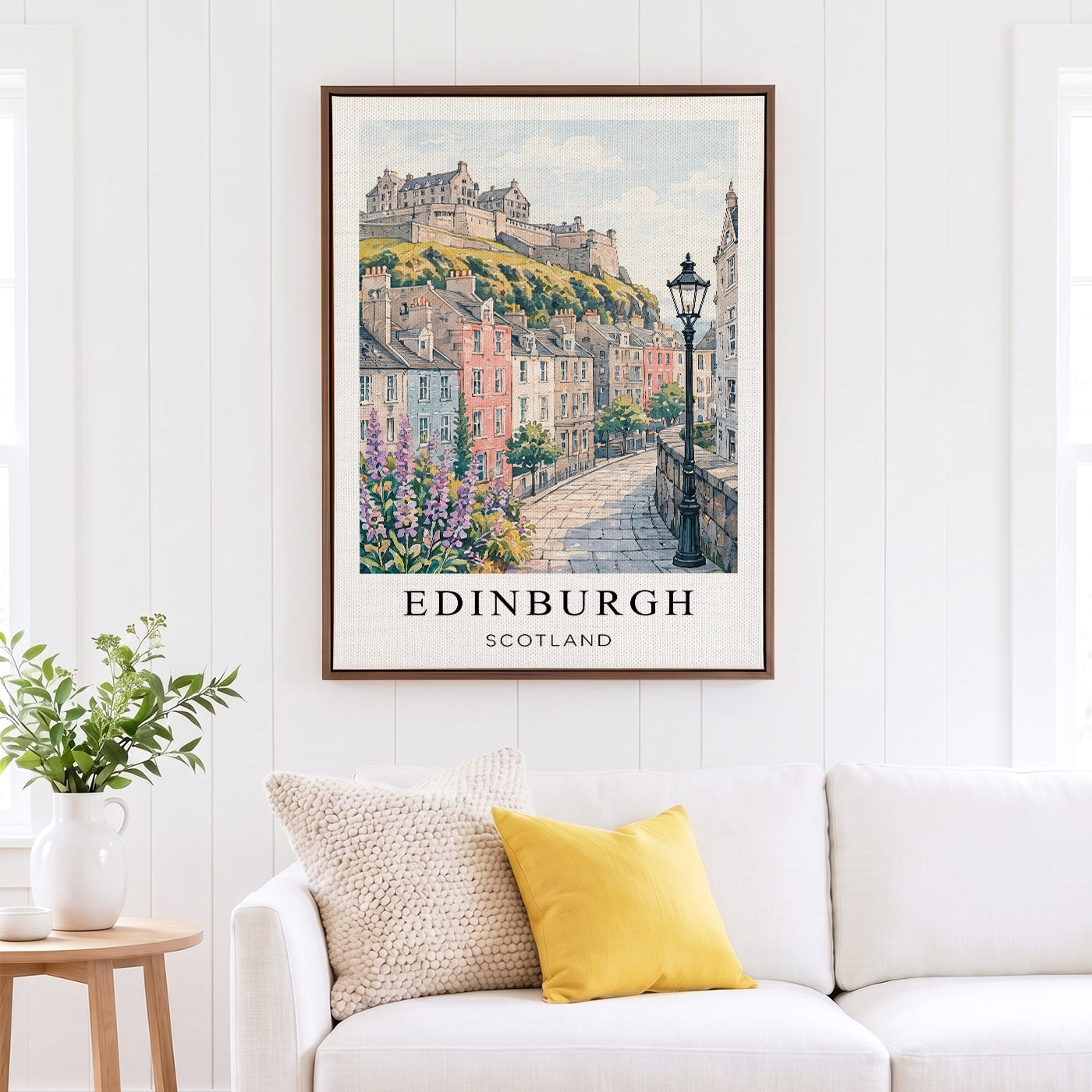 Edinburgh Canvas Wall Art — Scotland Cityscape Decor