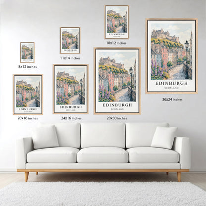 Edinburgh Canvas Wall Art — Scotland Cityscape Decor
