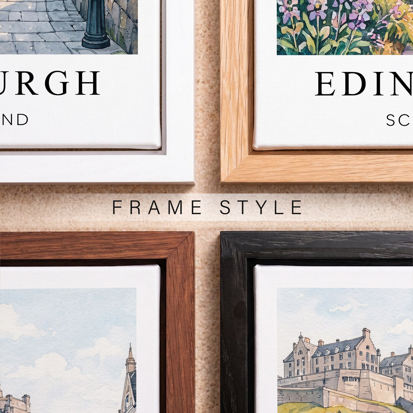 Edinburgh Canvas Wall Art — Scotland Cityscape Decor