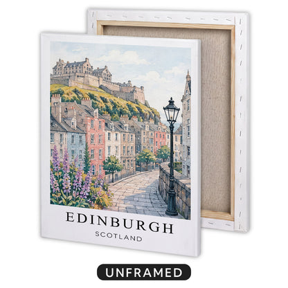 Edinburgh Canvas Wall Art — Scotland Cityscape Decor