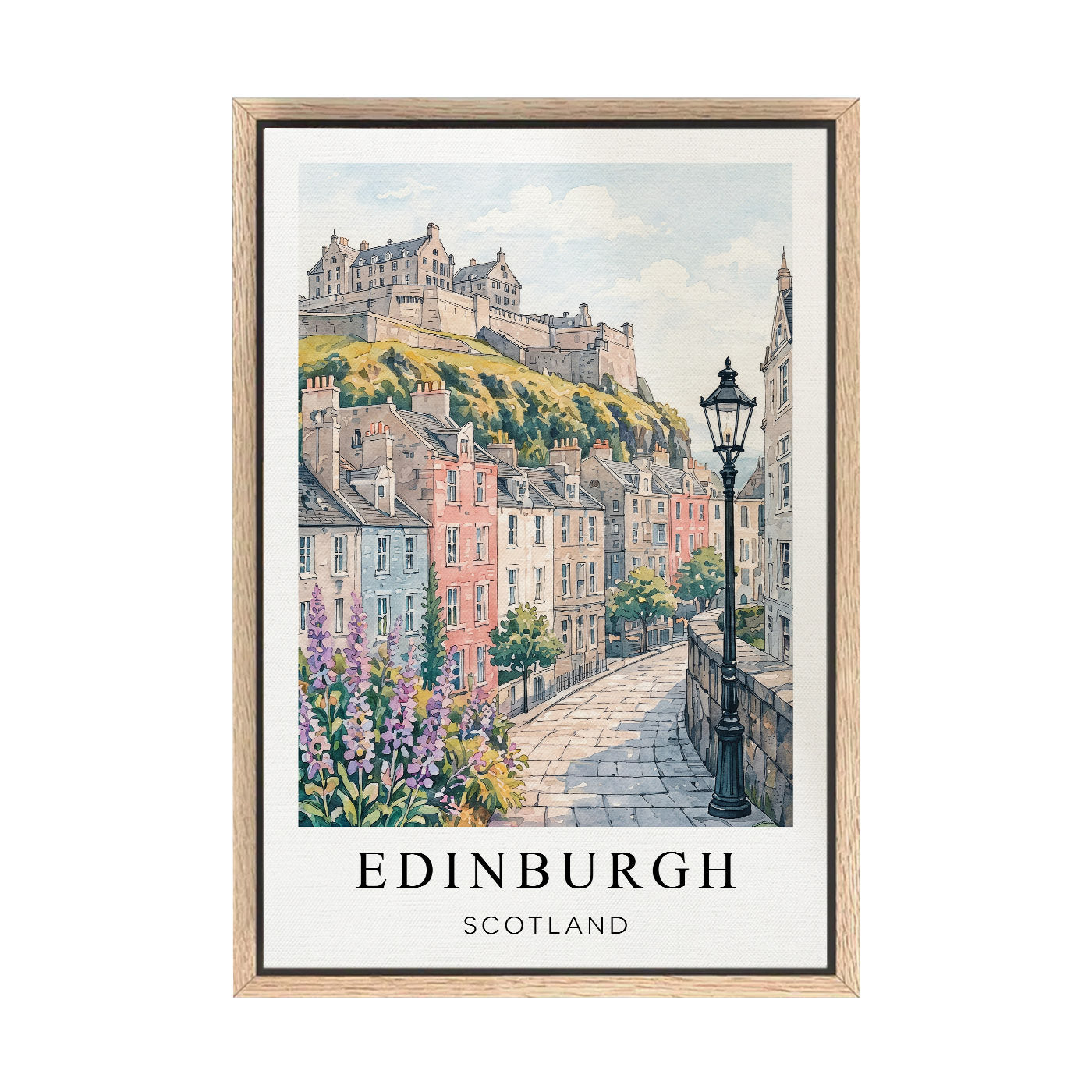 Edinburgh Canvas Wall Art — Scotland Cityscape Decor
