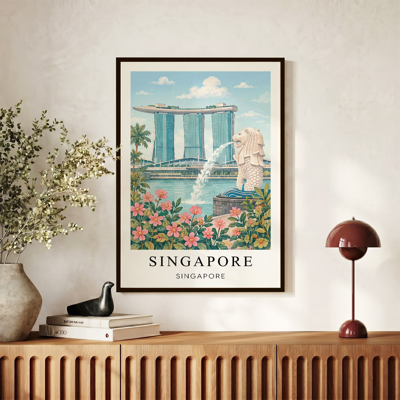 Singapore Canvas Wall Art — Marina Bay Cityscape Decor
