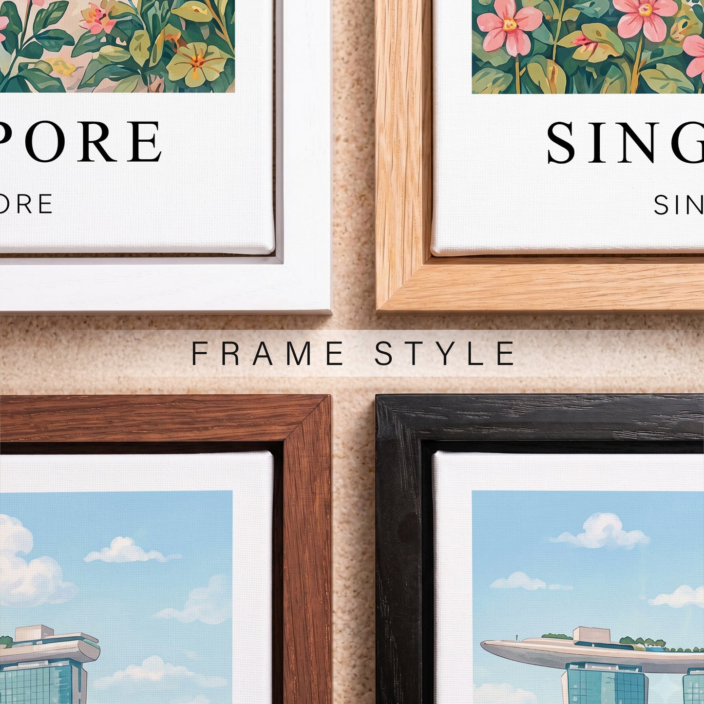 Singapore Canvas Wall Art — Marina Bay Cityscape Decor