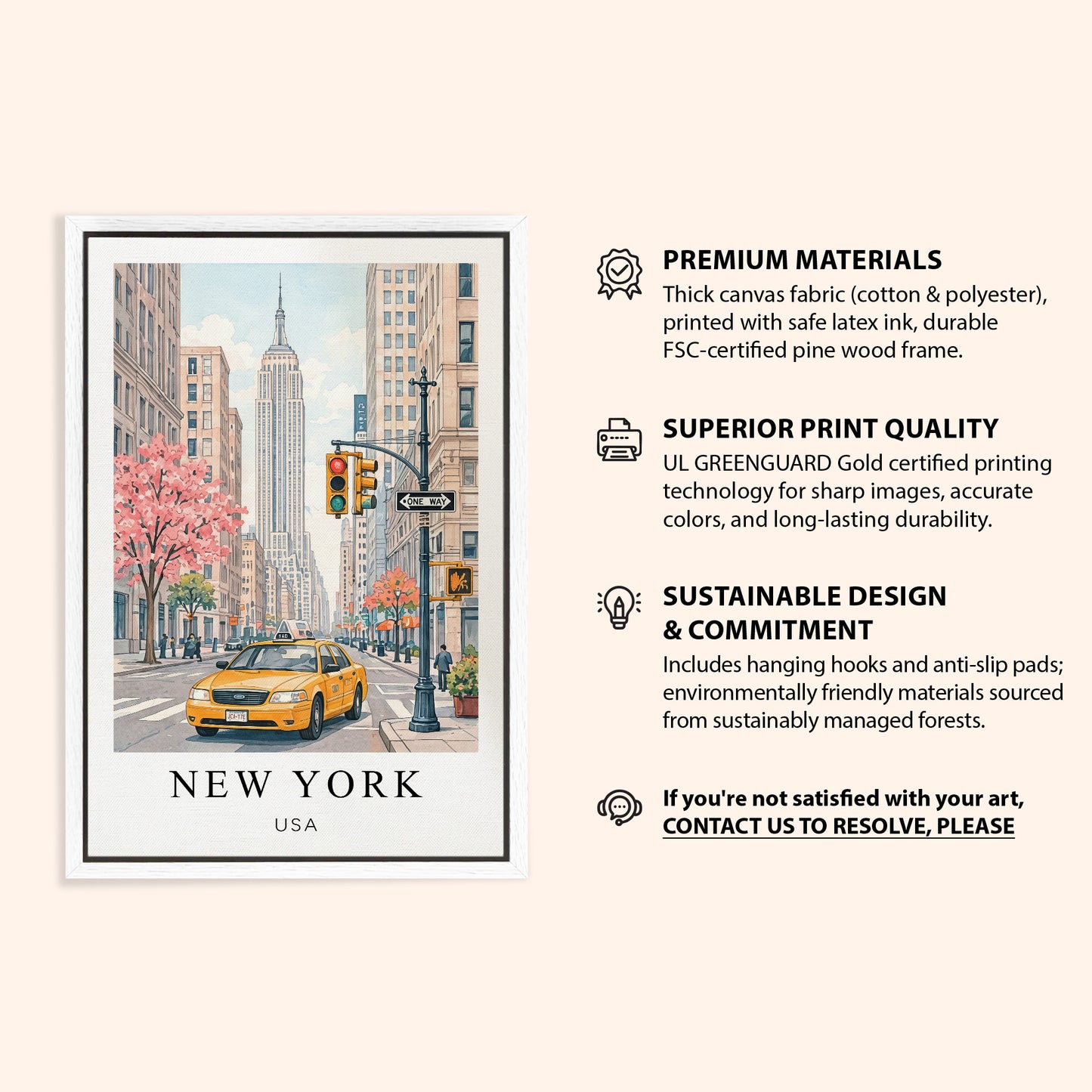 New York Canvas Wall Art — NYC Cityscape Decor