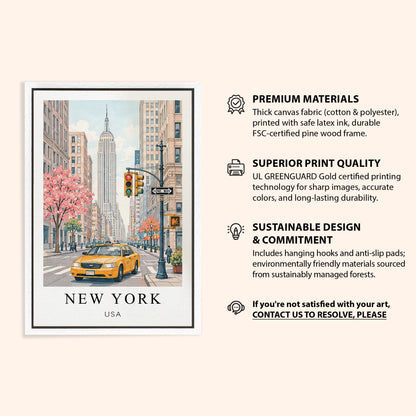 New York Canvas Wall Art — NYC Cityscape Decor