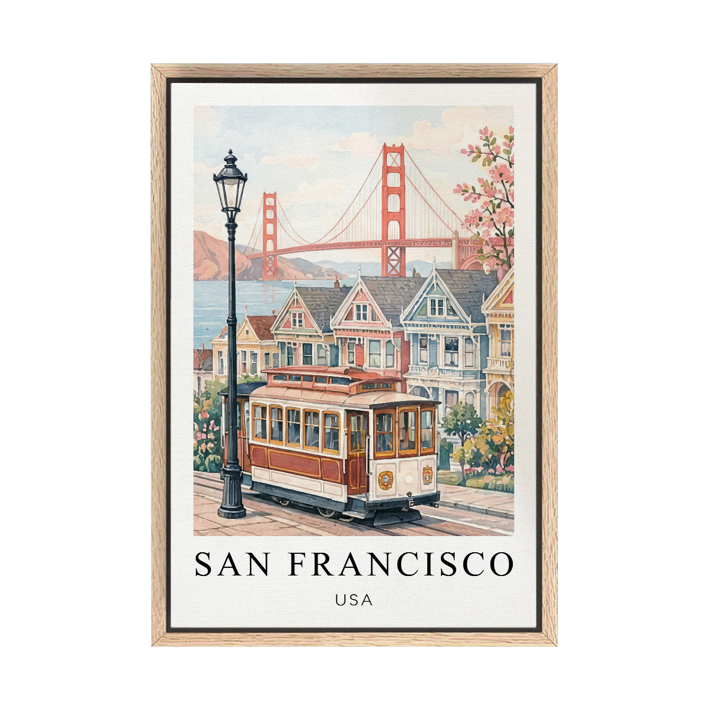 San Francisco Canvas Wall Art — California Cityscape Decor
