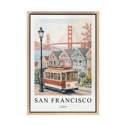 San Francisco Canvas Wall Art — California Cityscape Decor