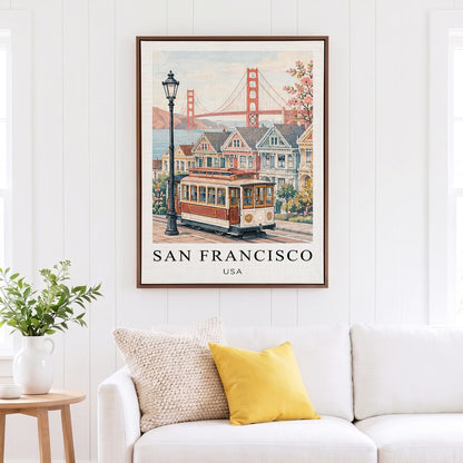 San Francisco Canvas Wall Art — California Cityscape Decor