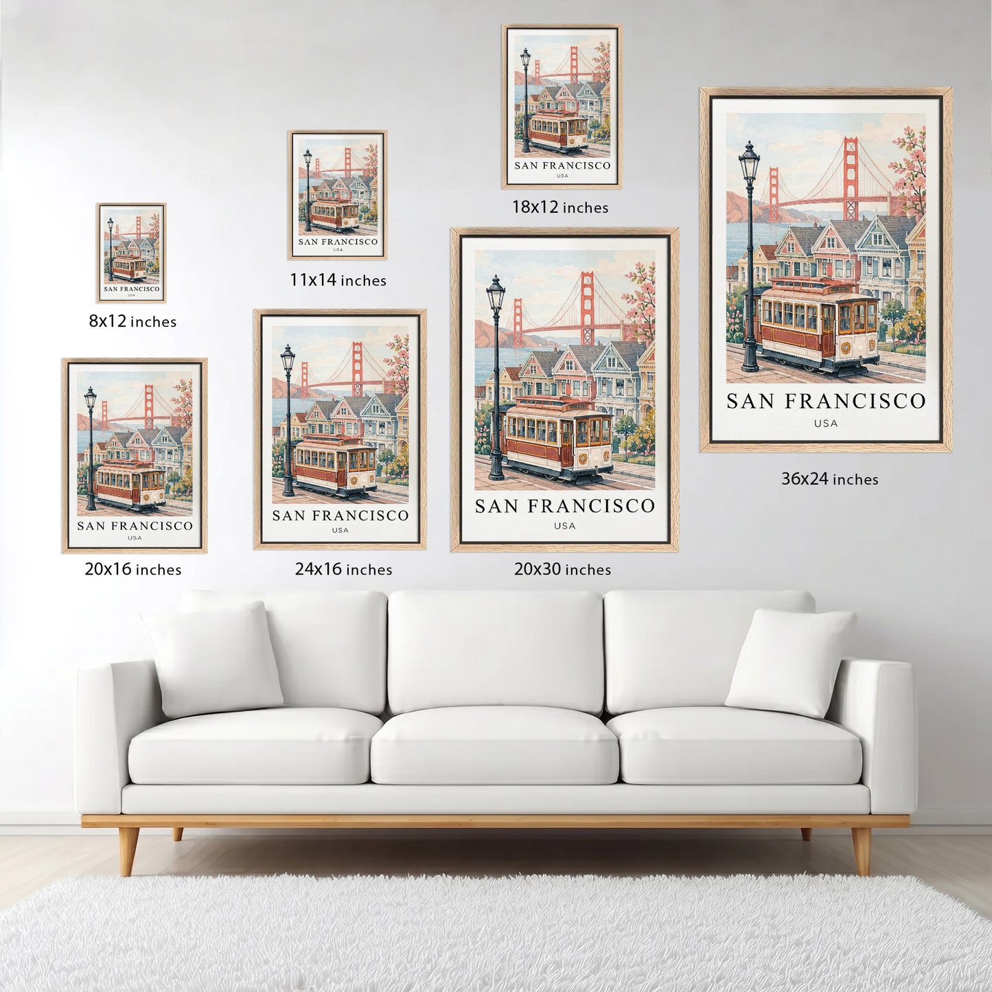 San Francisco Canvas Wall Art — California Cityscape Decor