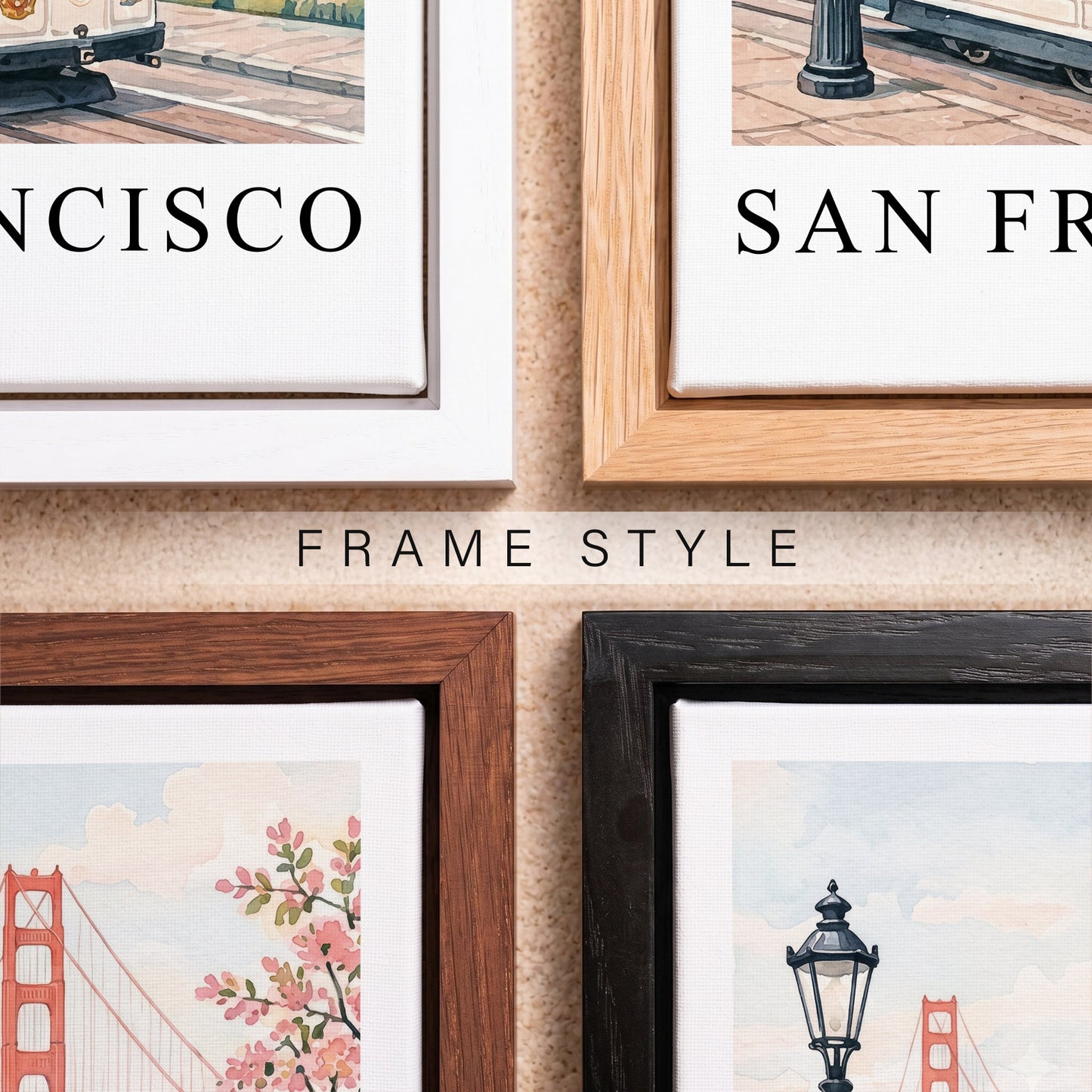 San Francisco Canvas Wall Art — California Cityscape Decor