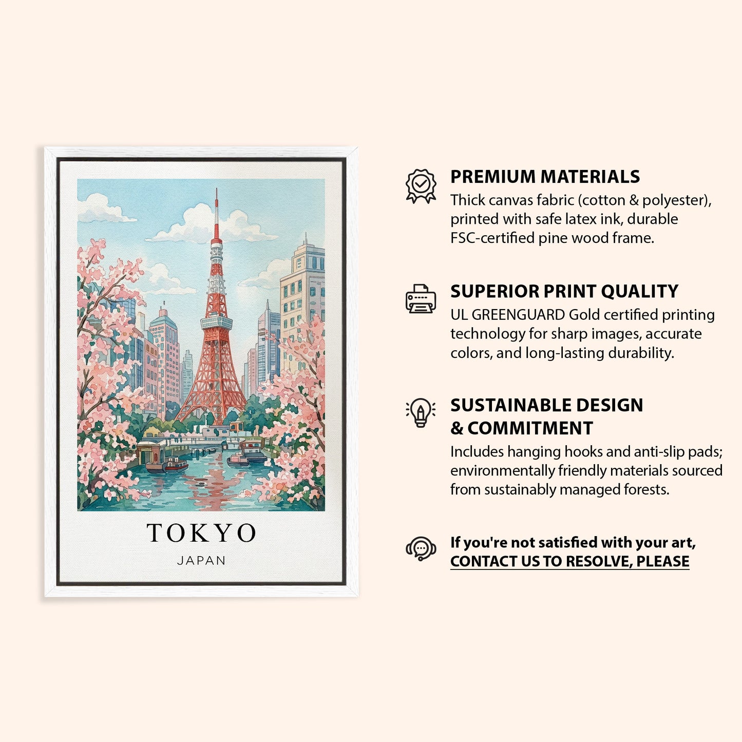 Tokyo Canvas Wall Art — Japan Cityscape Decor