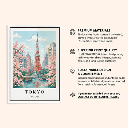 Tokyo Canvas Wall Art — Japan Cityscape Decor