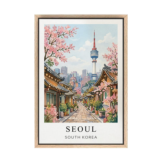 Seoul Canvas Wall Art — South Korea Cityscape Decor