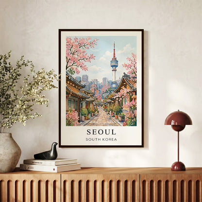 Seoul Canvas Wall Art — South Korea Cityscape Decor