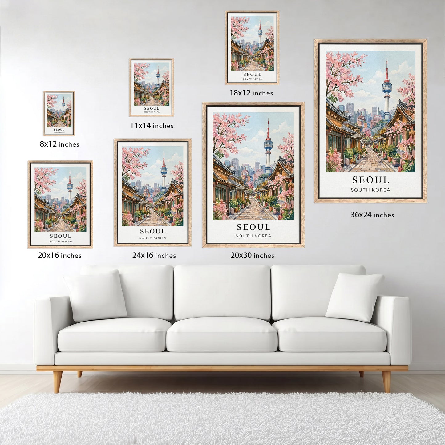 Seoul Canvas Wall Art — South Korea Cityscape Decor