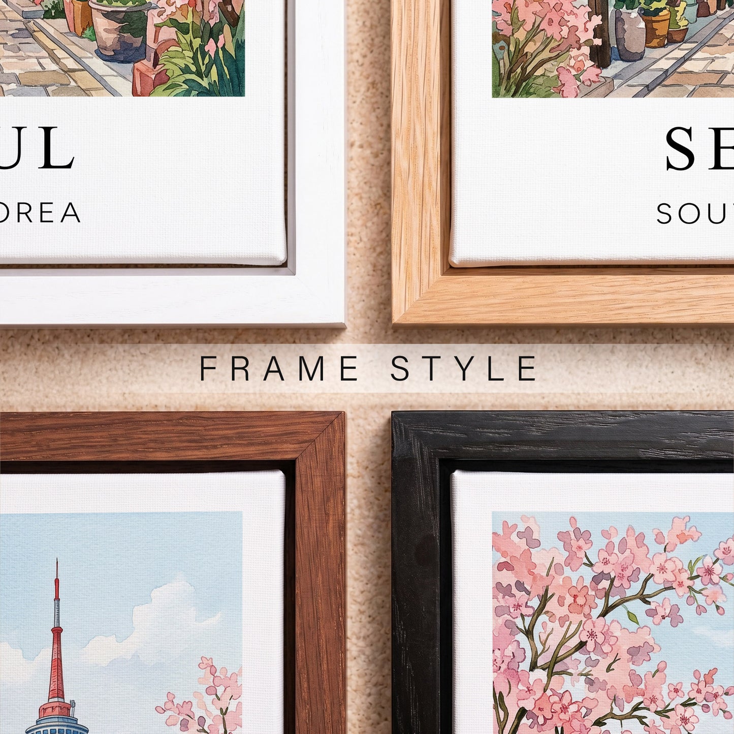 Seoul Canvas Wall Art — South Korea Cityscape Decor