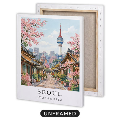 Seoul Canvas Wall Art — South Korea Cityscape Decor