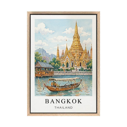 Bangkok Canvas Wall Art — Thailand Cityscape Decor