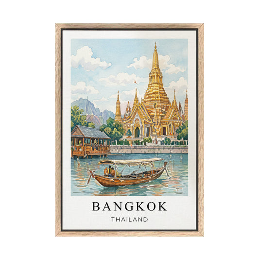 Bangkok Canvas Wall Art — Thailand Cityscape Decor