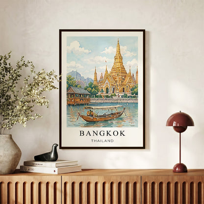 Bangkok Canvas Wall Art — Thailand Cityscape Decor