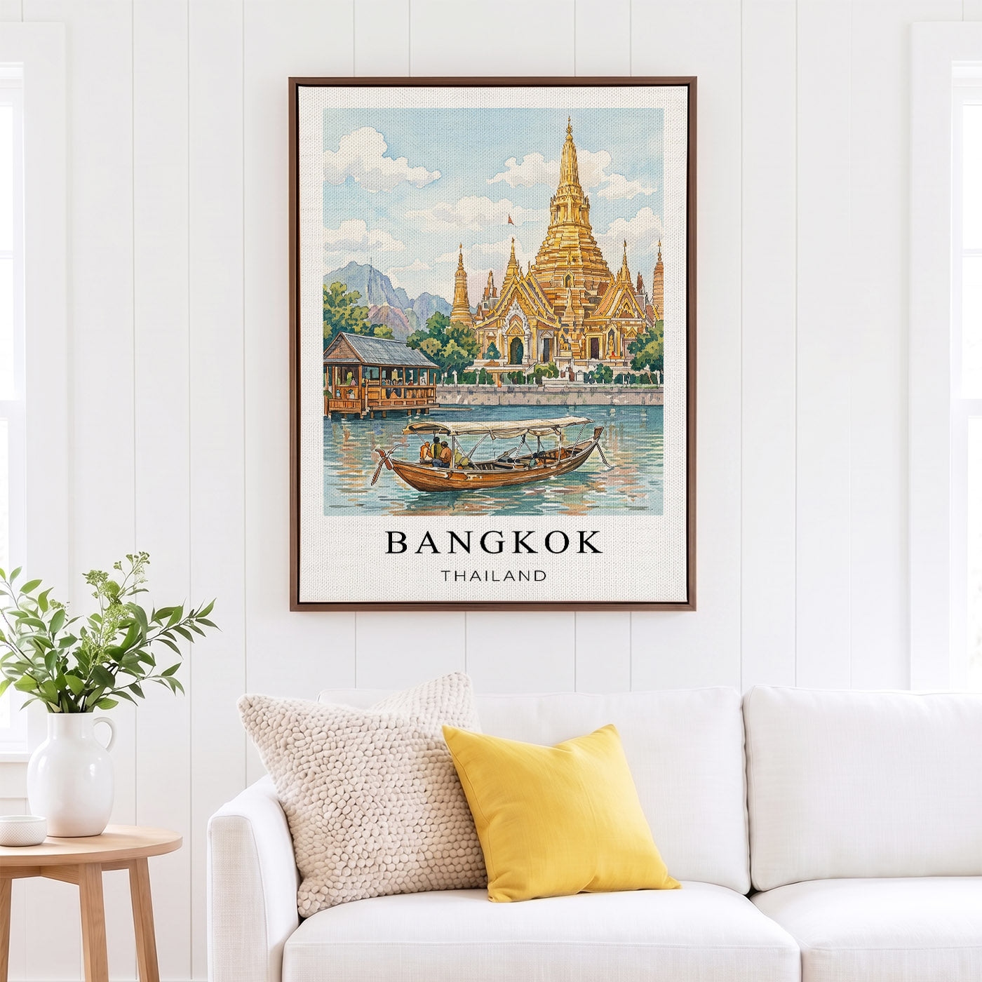 Bangkok Canvas Wall Art — Thailand Cityscape Decor
