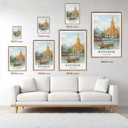 Bangkok Canvas Wall Art — Thailand Cityscape Decor