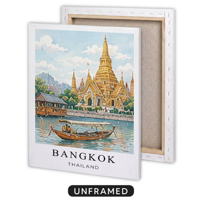 Bangkok Canvas Wall Art — Thailand Cityscape Decor