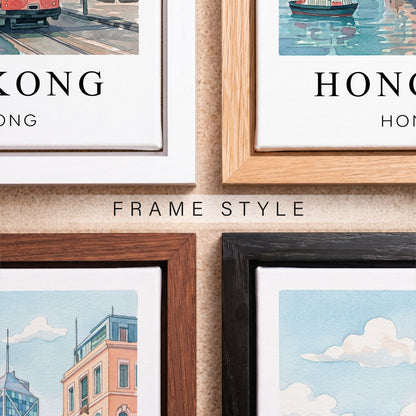 Hong Kong Canvas Wall Art — Harbor Cityscape Decor
